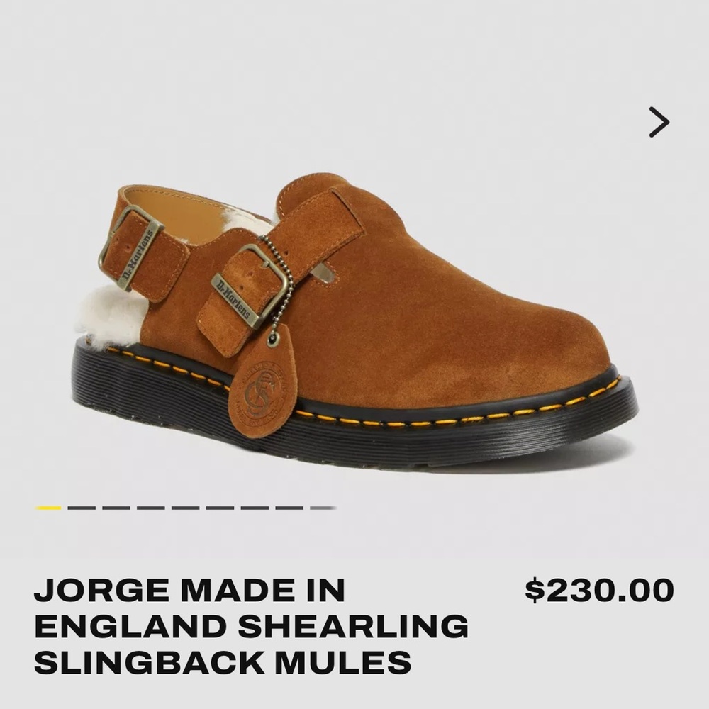 Jorge Made in England shearling mules